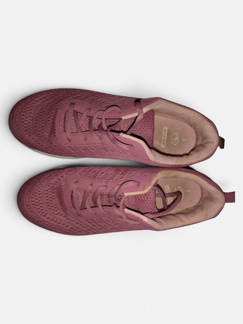 Athletic Works Mauve Knit Lace-Up Women's Athletic Sneakers Sz 9
